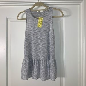 Heathered Peplum Top